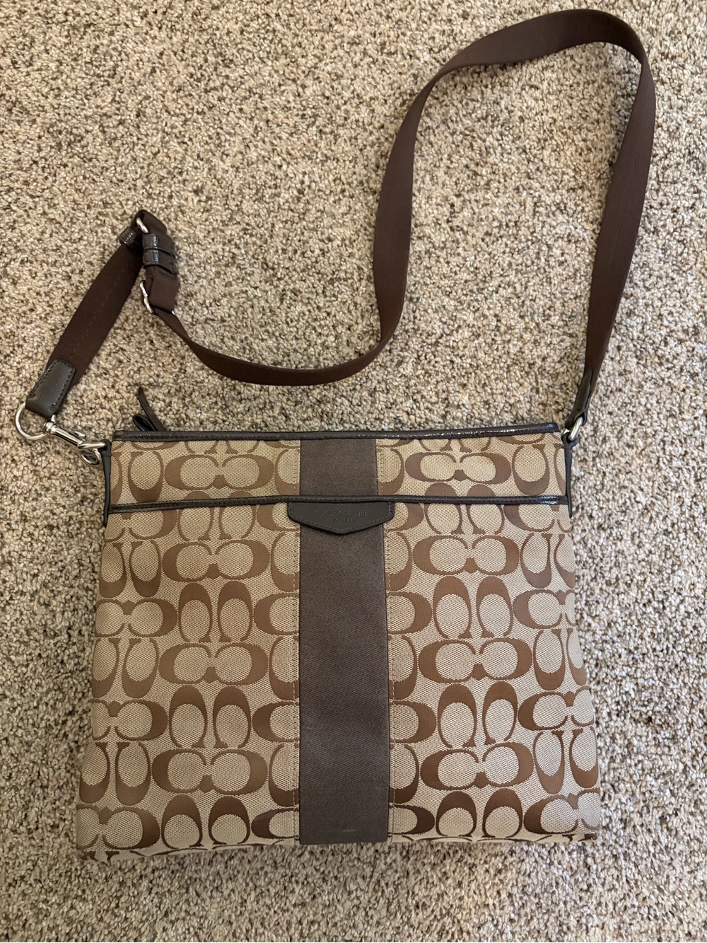 Coach Canvas Crossbody Bag in Brown